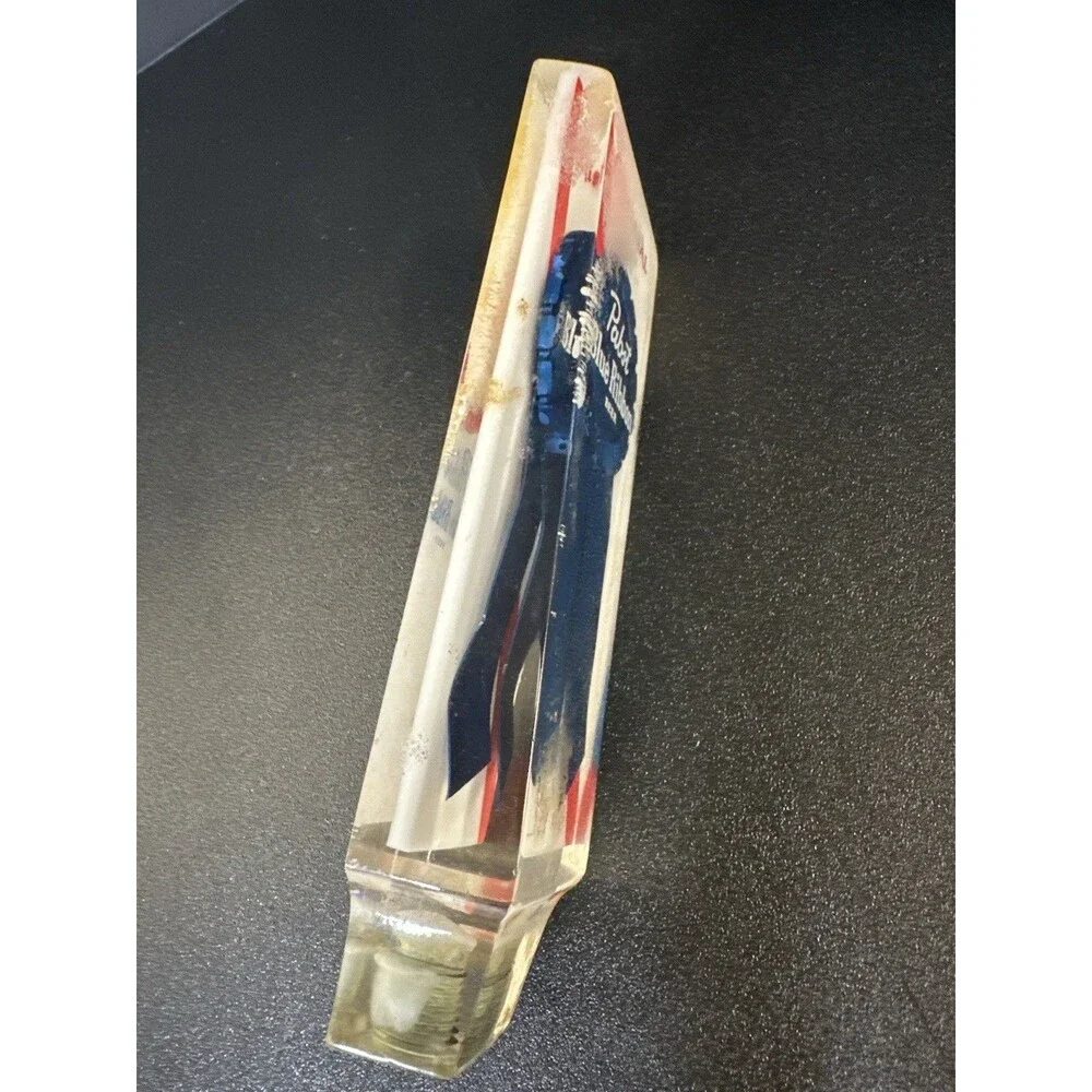 Vintage Pabst Blue Ribbon Lucite Beer Tap Handle – Original‎ Ribbon